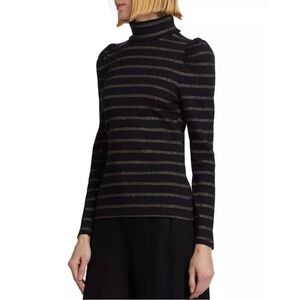 Veronica Beard Jeans Cedar Turtleneck Stripe Rib